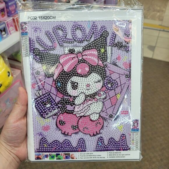Brand New DIY Kuromi Diamond Beads Art With Frame - Picture 2 of 8